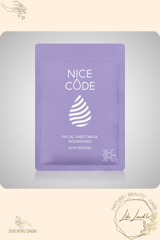 NICE CODE barojoša auduma maska ar peptīdiem 24 ml