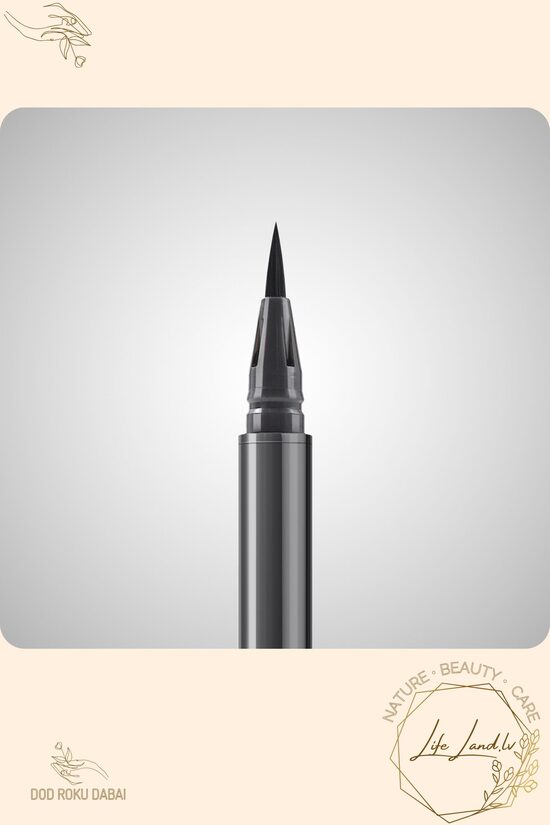 Foet Eyeliner acu laineris, melns, ar glancētu finišu un precīzu otiņu – 0,6 ml