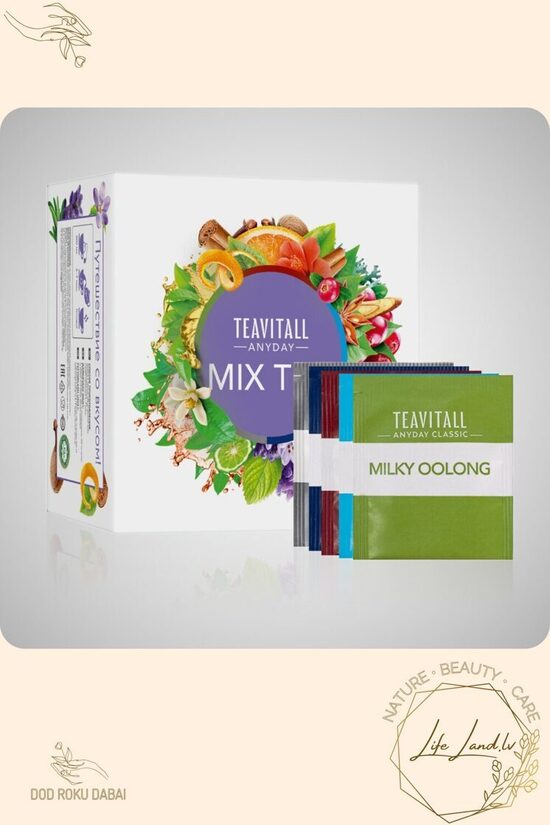 MIX TEA tējas un tējas dzērienu komplekts TeaVitall Anyday, 40 tējas maisiņi