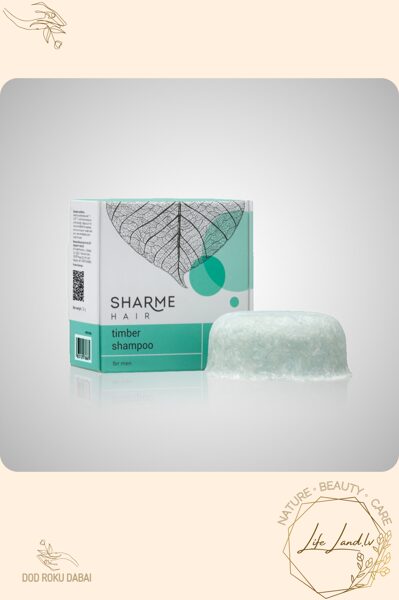 Vīriešiem - Dabīgais cietais šampūns, ar koksnes aromātu, 50 g