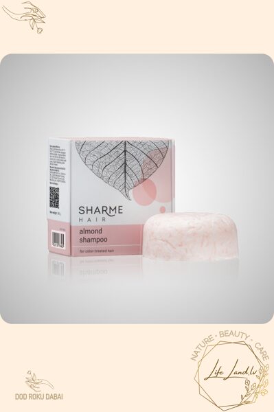 Krāsotiem matiem - Dabīgais cietais šampūns, ar mandeļu aromātu, 50 g