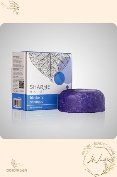 Blondiem matiem - Dabīgais cietais šampūns, ar melleņu aromātu, SHARME HAIR 50 g