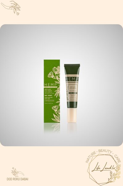 Anti-age krēms plakstiņiem ar kaņepju eļļu un zīda peptīdiem HEMP, 15 ml