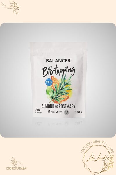Šķiedrvielu komplekss BALANCER Bio-topping "Mandeles & rozmarīns", sāļš, 150 g