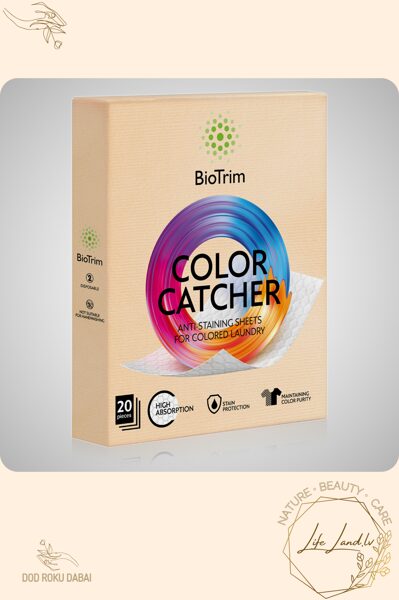 BioTrim Color Catcher salvetes 20 gb – aizsardzība pret krāsainas veļas krāsošanos