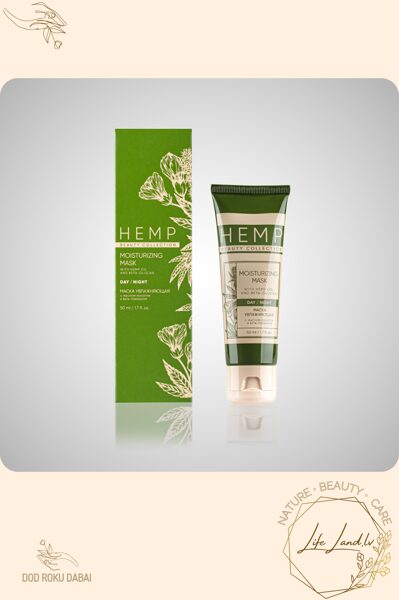 Mitrinoša maska ādas piesātināšanai ar mitrumu HEMP, 50 ml
