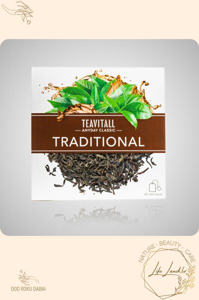 TRADITIONAL Melnā tēja TeaVitall CLASSIC, 38 tējas paciņas